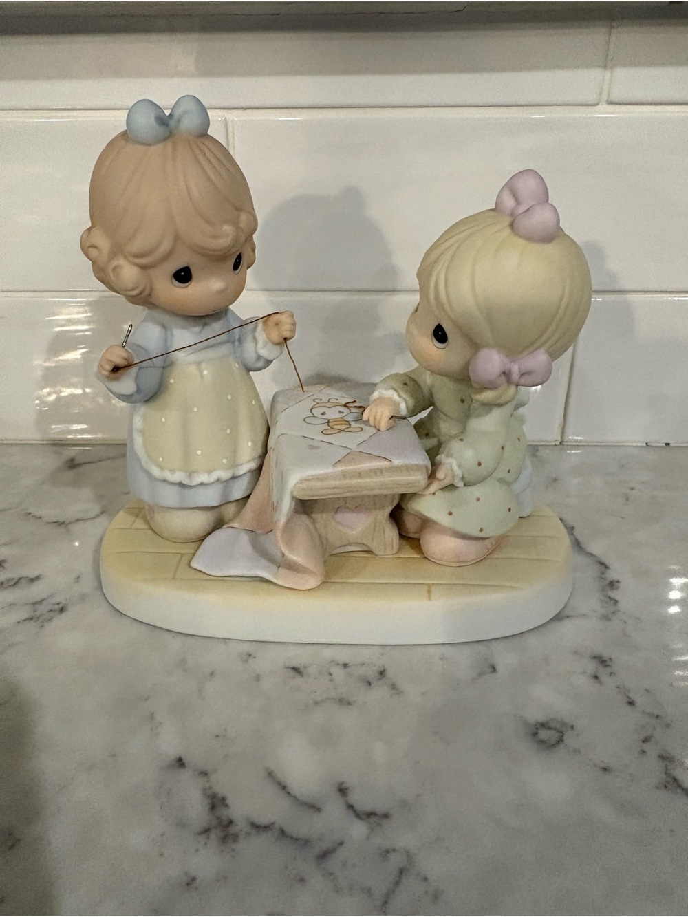 Precious Moments Figurine Friends are Forever, Sew Bee It